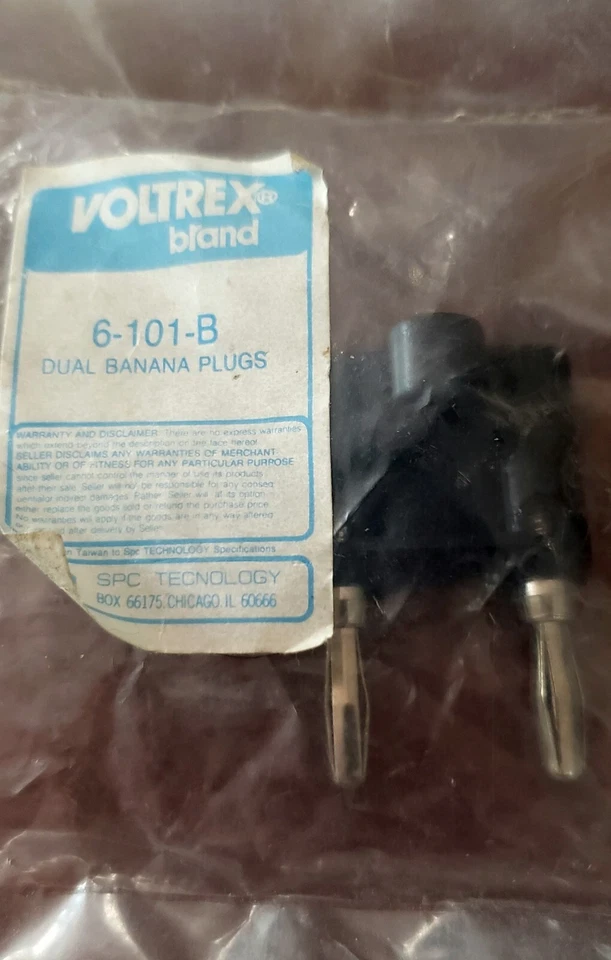 Enchufe doble banana Voltrex 6-101-B Foto 1 de 1