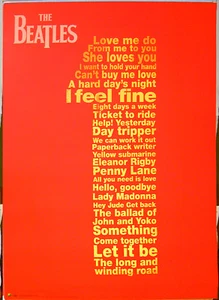 BEATLES 1 U.S. promo POSTER 2000 Richard Avedon Rick Ward 2-SIDED John Lennon - Picture 1 of 2