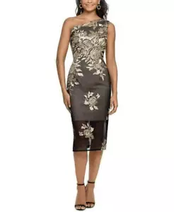 $ 298 neu mit Etikett Gr.4 XSCAPE bestickt Blumenmuster Spitze einschulteriges langes Kleid - Bild 1 von 8