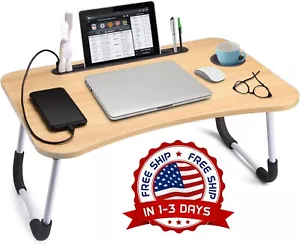 Mesa De Ordenador Escritorio Para Cama Laptop Portatil Plegable Color Marrón NEU - Bild 1 von 8