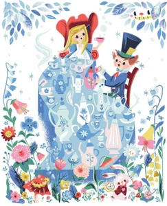 Down the Rabbit Hole Cotton Panel Fabric - Picture 1 of 2