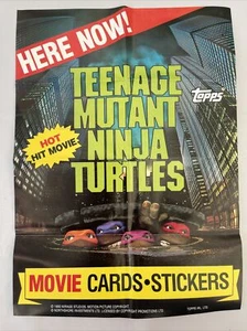 1990 Vintage Promo Teenage Mutant Ninja Turtles Topps Trading Cards Poster 12x10 - Picture 1 of 2