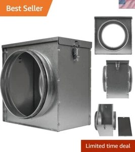 8" Inch Duct Filter Box - Galvanized Steel Inline Dryer Filters - Round Duct ... - Picture 1 of 9