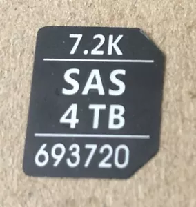 30 pz 651314-001 3,5" vassoio etichette adesivi caddy 7,2k SAS 4TB 693720 - Foto 1 di 2