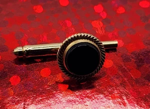 GOLD Stck 1 Kleid Nieten Knopf Schwarz Onyx WEH 1/20 14K GF Gold Filled - Bild 1 von 8