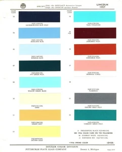1957 LINCOLN CONTINENTAL MARK II PREMIERE CAPRI PAINT CHIPS (PPG-DITZLER) - Picture 1 of 1