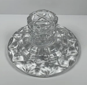 Beautiful Clear Pressed Glass Taper Candle Stick Holder Base 4 x 2 Inch - Picture 1 of 7