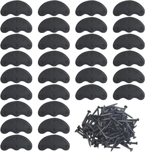 30 Stück Fersenplatten schwarz Fersenhähne Gummispitzen Sohle Reparatur Pad Ersatz mit N - Bild 1 von 12
