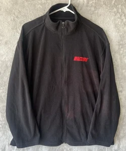 Featherlite Fleece Jacket Mens L Full Zip Mock Neck Zipper Pockets Logo Black - Picture 1 of 5