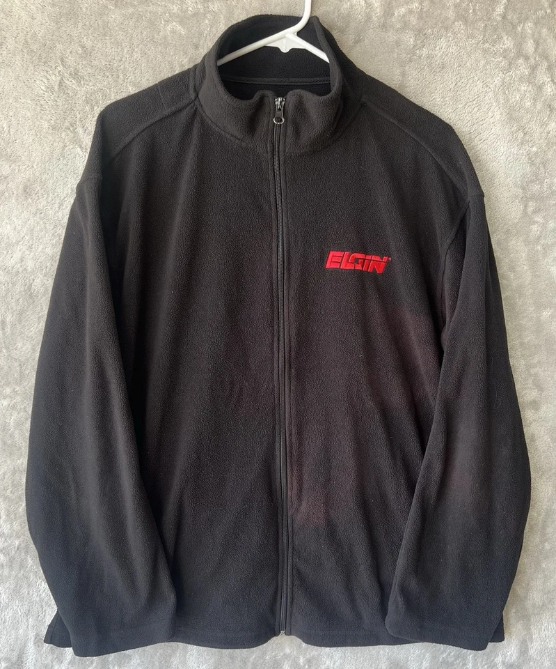 Chaqueta polar Featherlite para hombre L cremallera completa cuello falso cremallera bolsillos logotipo negra Foto 1 de 4