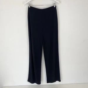 Joseph Ribkoff Black Trousers Wide Leg Stretchy Waist Size 14 Ladies Womens - Picture 1 of 15
