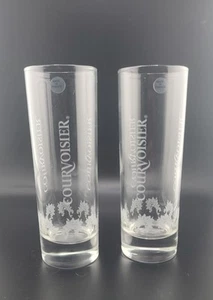 2 Courvoisier Laser geätzt Cognac Kamin Glas 6" hoch Made in France Neu mit Etikett - Bild 1 von 4