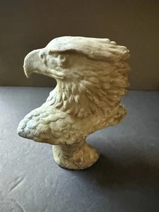 Bald Eagle Ceramic Bust Figurine Statue Gray Americana Patriotic Handcrafted - Picture 1 of 6