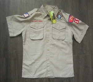 Boy Scouts of America Uniform Shirt Youth Large Longhorn Council Texas New - Picture 1 of 9