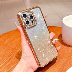 For Various Phone Glitter Diamond Case Bling Rhinestone Flash Back Cover Luxury - Picture 1 of 21
