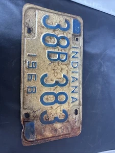 Indiana Nummernschild 1968. Vintage. 38B383 - Bild 1 von 3