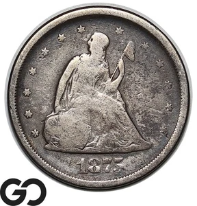 1875-S Twenty Cent Piece, Tough Coin In A Short Lived Series - Picture 1 of 3