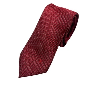 LOUIS VUITTON Krawatte Herren 58" Rot 100% Seide Logo Luxuriöses Design All Over Muster - Bild 1 von 8
