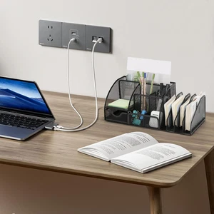 Set Organizer da Scrivania in Rete Accessori Ufficio Organizzazione Scrivania con Multi Co... - Foto 1 di 12