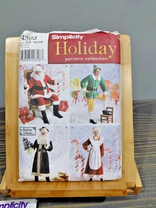 Simplicity 4393 Holiday Santa Mrs Santa Elf Men Women Costumes XS-S-M Pattern - Picture 1 of 4