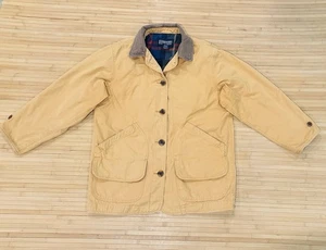 Abrigo Chaqueta Forrada de Franela Lands End Vintage Granero Tareas Mujer Lona M 10-12 - Imagen 1 de 10