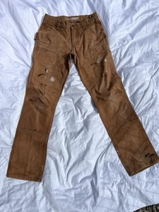 Pantalones de lona Carhartt BN3340 doble rodilla para hombre 28x30 rectos utilitarios 103340 211 - Imagen 1 de 14