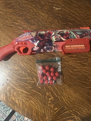 Nerf Marvel Deadpool Blaster, 16 Nerf Rival Accu-Rounds, Pump Action 14+ - Image 1 of 4