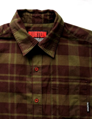 Burton Snowboards Dryride Colombo Camisa Pequeña Marrón y Verde Cuadros L/S LSHTA625 Foto 1 de 4