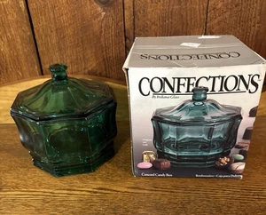 NOS Confections Indiana Glas Evergreen Concord Süßigkeitenschale ~ Glas - Bild 1 von 12