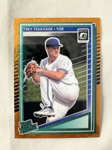 2025 Donruss - Optic Rated Prospects Trey Yesavage #163 Orange Velocity Prizm RC - Picture 1 of 2
