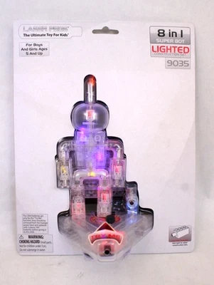 Laser Pegs 9035 Super Bot ROBOT Building Set Lighted 8-in-1 Building Blocks - Image 1 of 4