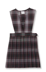 Flynn O’Hara Blue Gray Maroon Split Front Jumper 65-82 School Uniform Sz 8 Girls - Picture 1 of 6