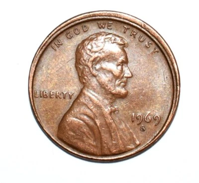 1969 S Penny Floating Roof Error Multi Errored Doubled Collar Rim+ - Image 1 of 4