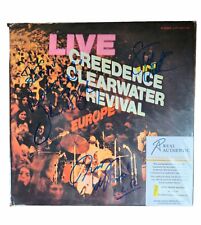 Autographed Creedence Clearwater Revival Live in Europe CCR LP Album 1973 Signed