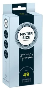 Preservativi Mister Size 49 MM 3 10 36 Pezzo Carta Sottile Individuali Misura - Foto 1 di 12
