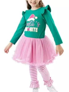 Counting Daisies Little Girls Santa's Favorite Holiday Tutu & Legging Set-Size-6 - Picture 1 of 6