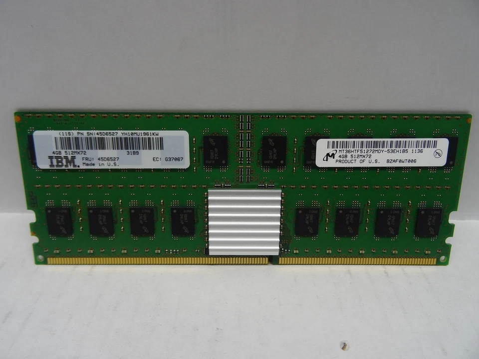 IBM 45D6527 4GB POWER 6 DDR2 MEMORY DIMM 533MHZ FOR 8234-EMA PSERIES - Image 1 of 1