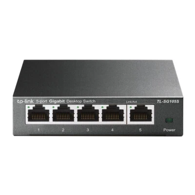 TP-Link TL-SG105S Unmanaged Gigabit Ethernet 5 Ports Plug & Play QoS Support Sta - Bild 1 von 3