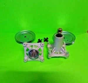2 DECK SPINDLE PULLEY KIT FITS CRAFTSMAN 42" 46" 48" 192870 187292 - Picture 1 of 7
