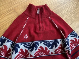 Bosco Boy Wool Red Sweater Cardigan Top Size 4 - Picture 1 of 6