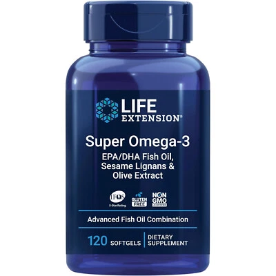 Life Extension Super Omega-3, Advanced Fish Oil Combination, 120 Softgels - Image 1 of 4