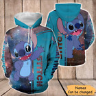 Personalized Stitch Galaxy Hoodie, Funny Stitch Space Stitch Lover Gift Xmas