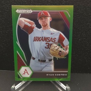 2021 PRIZM DRAFT PICKS RYAN COSTEIU NEON GREEN PRIZM 08/75 LOS ANGELES ANGELS