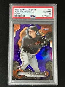 2023 Bowman's Best ADLEY RUTSCHMAN REFRACTOR PÚRPURA PSA 10 RC 217/250 #57 - Imagen 1 de 2