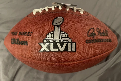 SUPER BOWL XLVII 47 Authentic Wilson NFL Game Football BALTIMORE RAVENS Cover