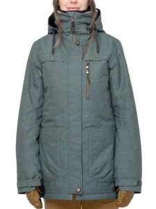 686 WOMENS SPIRIT INSULATED SNOWBOARD JACKET - GOBLIN GREEN HEATHER - 2023 - Picture 1 of 4