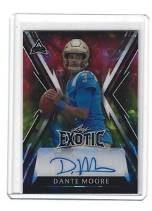 2023 Leaf Exotic Multi-Sport Rookies Dante Moore Parrot Crystal Auto BA-DM3 3/3