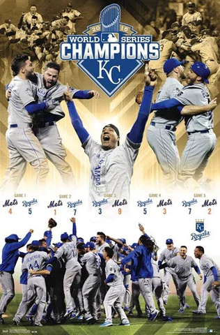 Kansas City Royals MLB 2015 World Series Celebration Champion POSTER 22" x 34" Cover