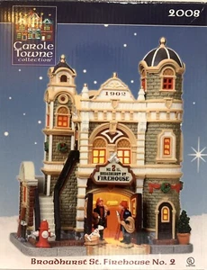Lemax Carole Towne Christmas Village 2008-“Broadhurst St. Firehouse #2” -#156934 - Imagen 1 de 9