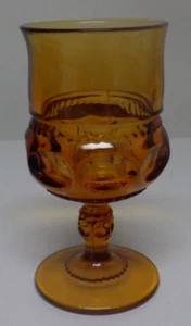 Colony Glass COLOR CROWN #77 calice acqua ambra 7,5 oz 5 3/4" h Made in USA - Foto 1 di 3